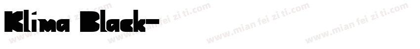 Klima Black字体转换
